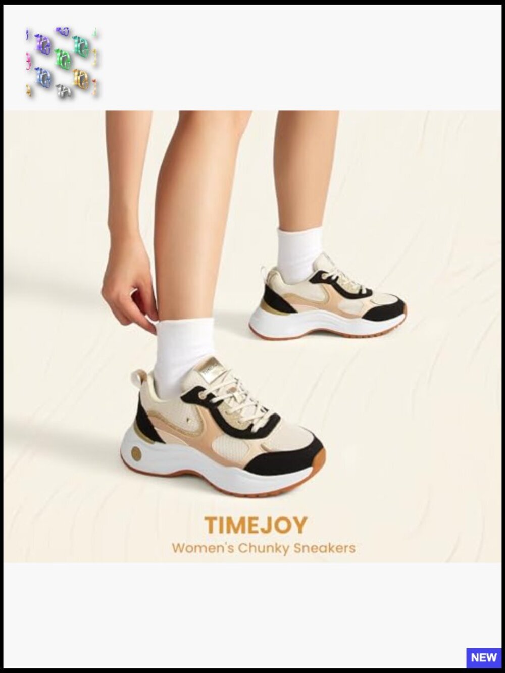 Chunky Platform Sneakers Retro Tennis Shoes Non-Slip Lace-Up Cushion Walking - Picture 7 of 7